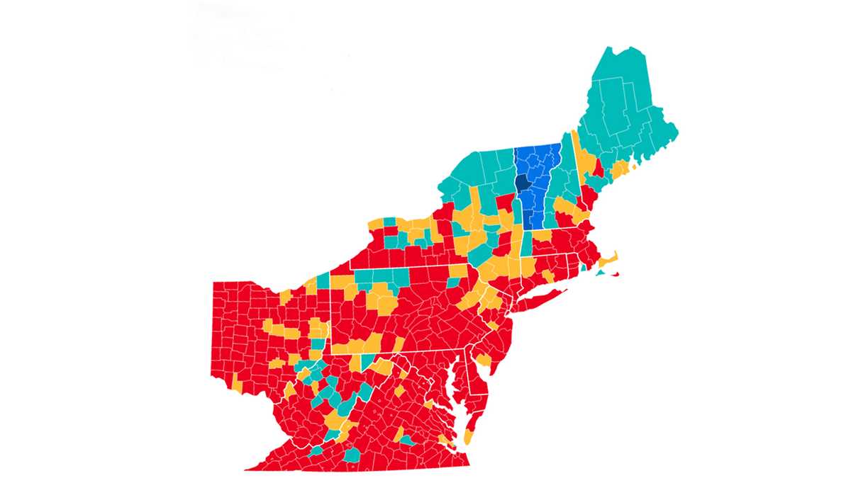 Coronavirus updates Vermont travel map shrinks, 2.7 million travelers