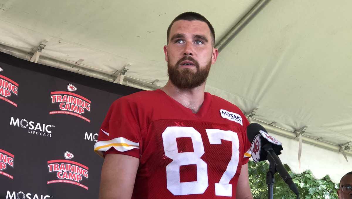 Chiefs tight end Kelce back at practice after ankle surgery