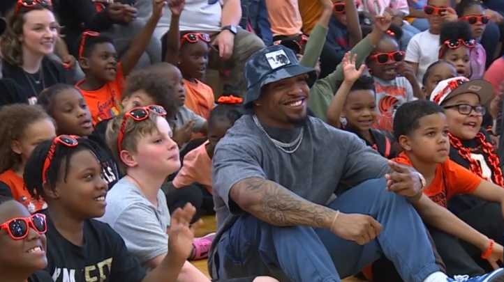 Bengals Rule Your School Pep Rally at Woodlawn Elementary