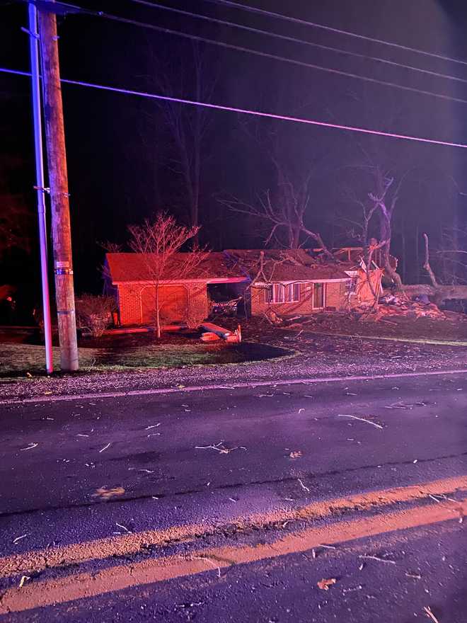 Fallen tree destroys house overnight in Cumberland County, Pa.