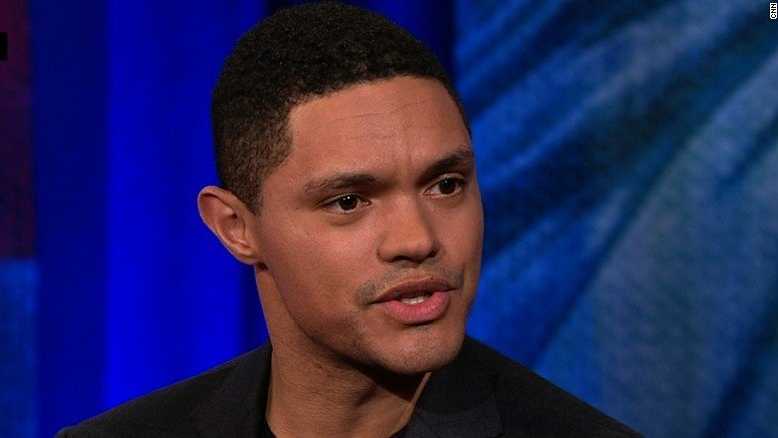 Trevor Noah, host of The Daily Show, speaks during a CNN town hall on March 8, 2017.