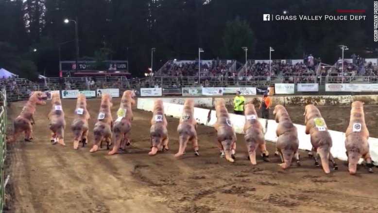 Check out this foot race that's equal parts weird and wonderful. 