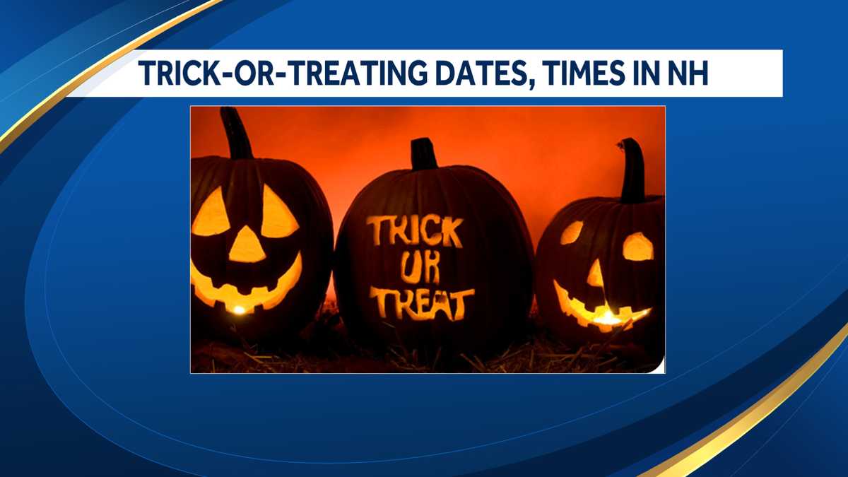 Trickortreating during COVID in NH Townbytown dates, times