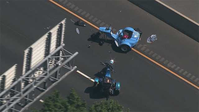 2 hospitalized after crash involving motor trikes on Beltway