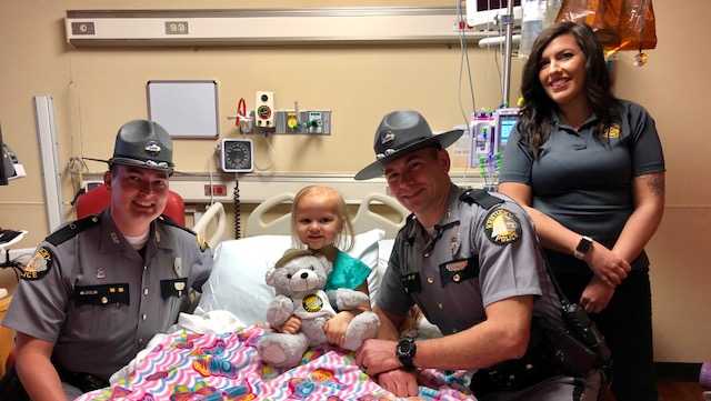 KSP troopers donate teddy bears to children's hospital