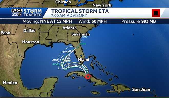 TRACKING THE TROPICS: Tropical Storm Eta heads towards the US. Take a look