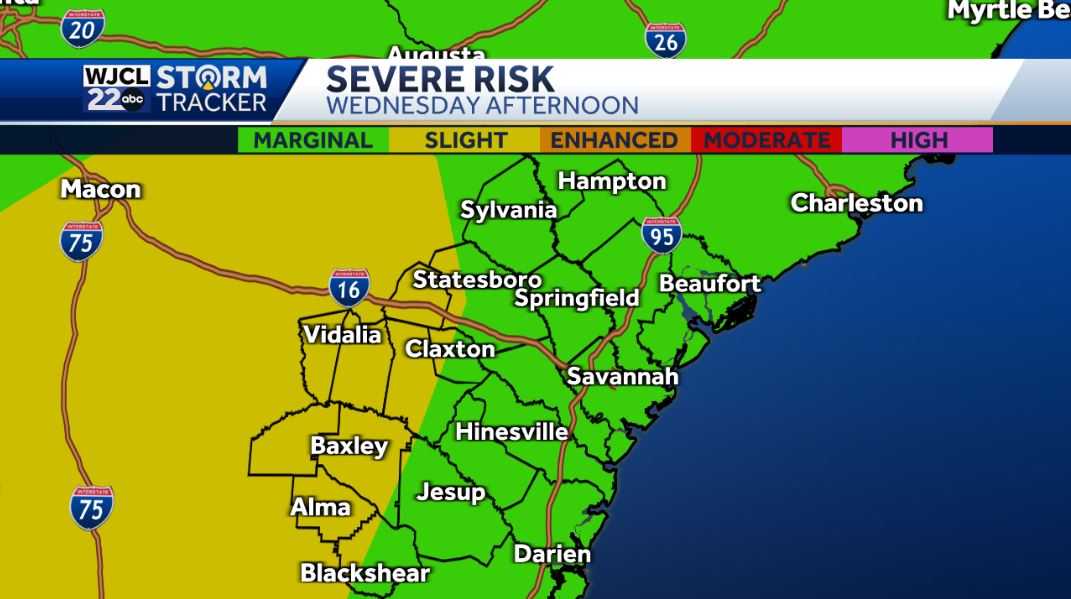 Dry and spring-like today but rain and storms likely by tomorrow - WJCL