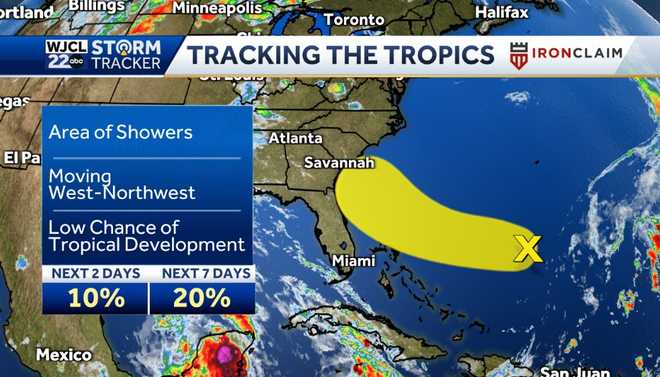 Tracking a chance for showers this week and the tropics