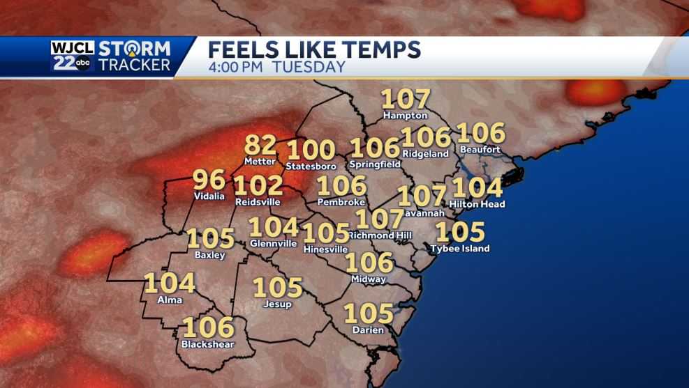 Impact Day: Heat Advisory for Coastal Georgia and Lowcountry