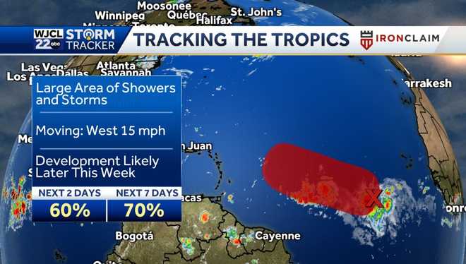 Tracking rain throughout the workweek and Tropical Storm Bret