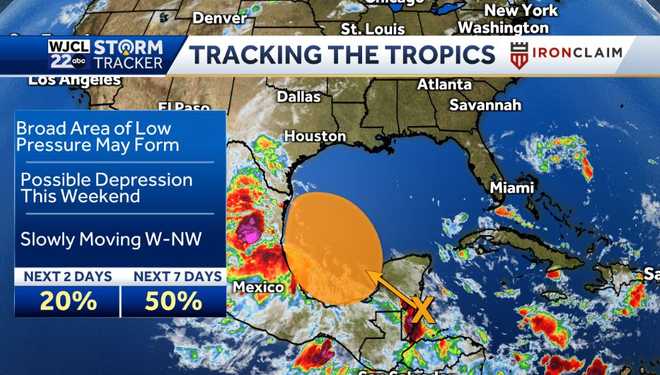 Tracking showers and thunderstorms by tomorrow and the tropics
