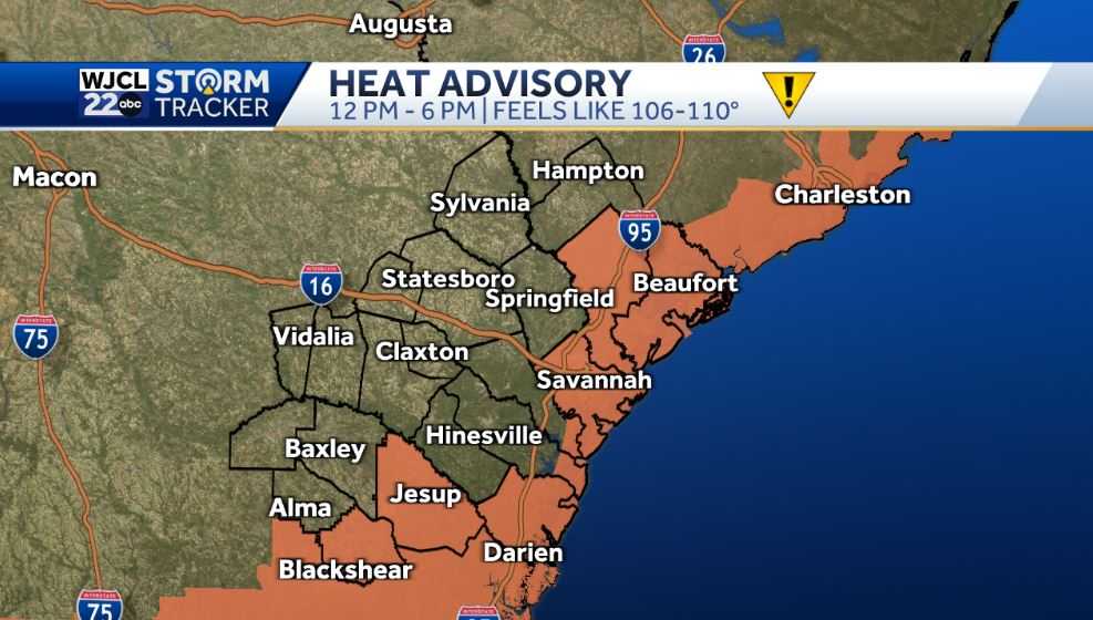 Savannah: Dangerous heat this afternoon; heat advisory issued - WJCL