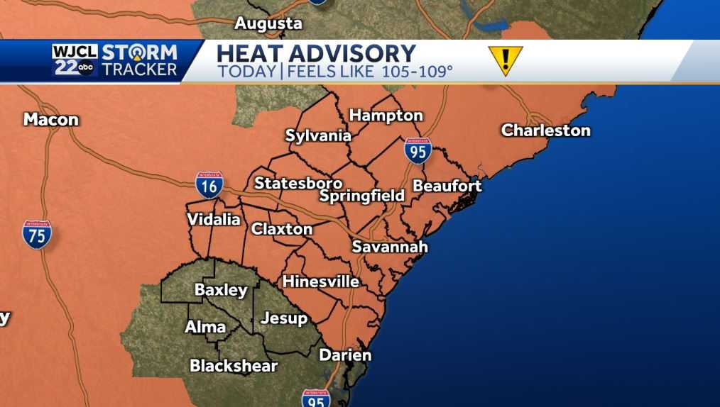 Impact Day: Heat Advisory for Coastal Georgia and Lowcountry - WJCL