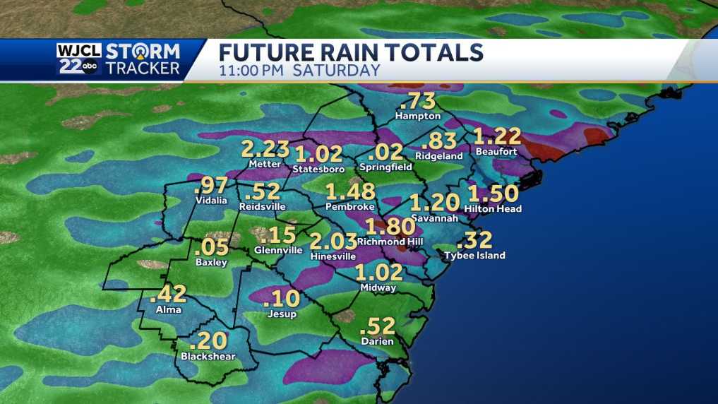 Impact Days this Weekend: Rain likely with heavy rain at times