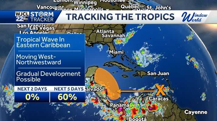 Tracking 3 disturbances in the tropics, plus more rain chances ahead - WJCL