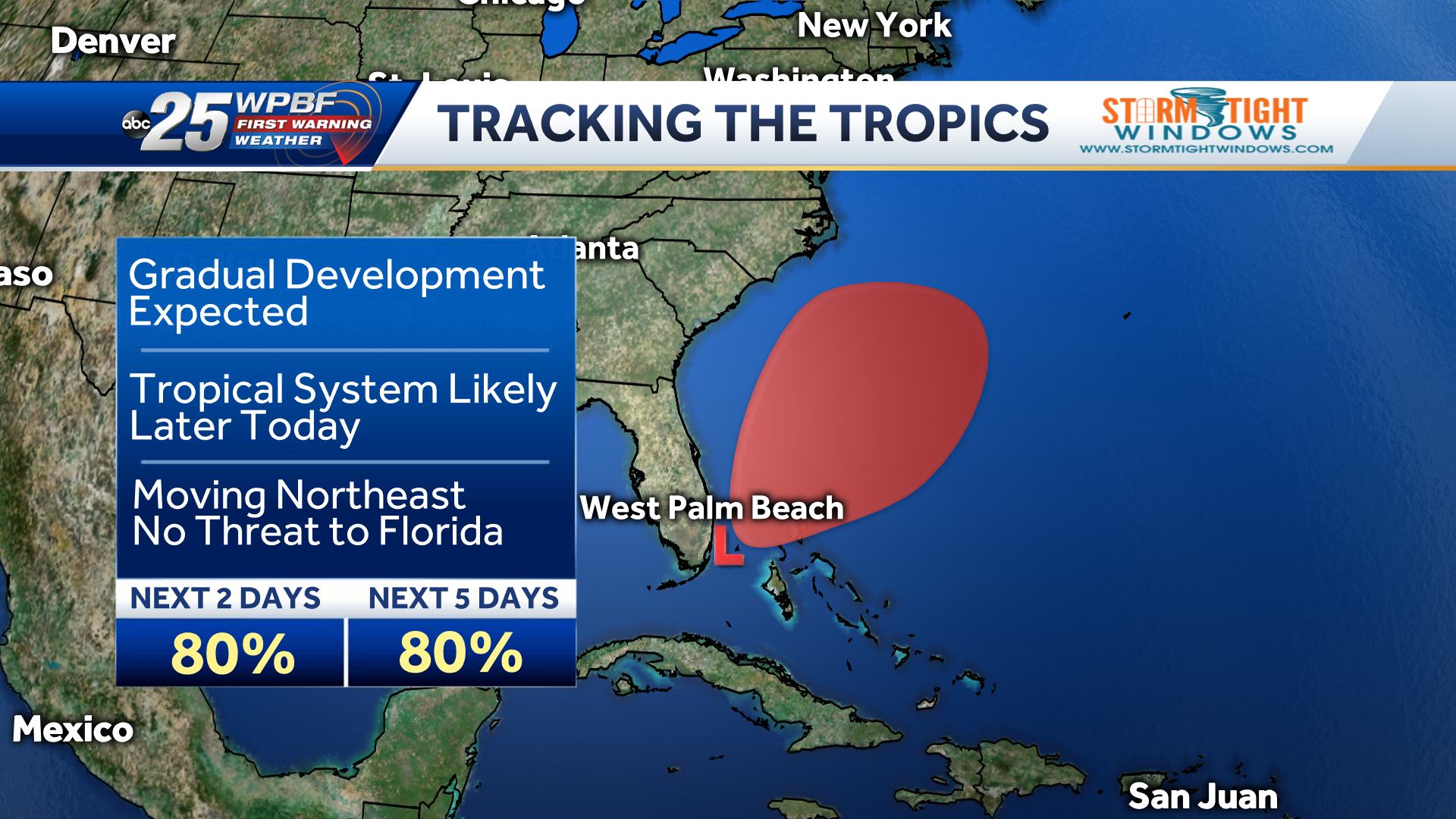 Tropical Depression One Forms East Of Melbourne