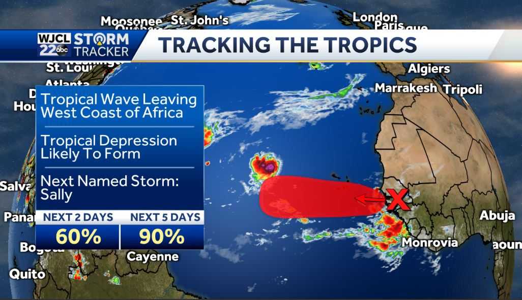 A few showers or storms today and busy in the tropics - WJCL