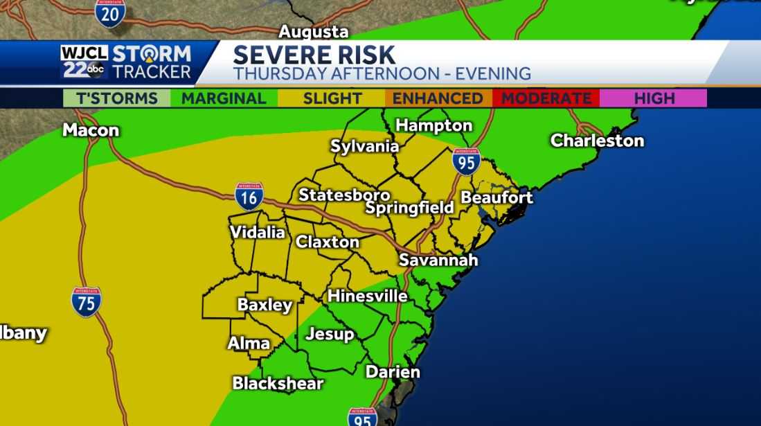 Dry today but strong thunderstorms possible on Thursday - WJCL