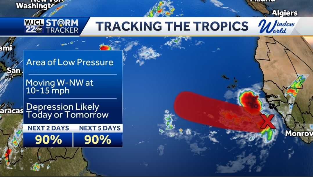 Showers or storms after 2 pm and the tropics remain busy - WJCL