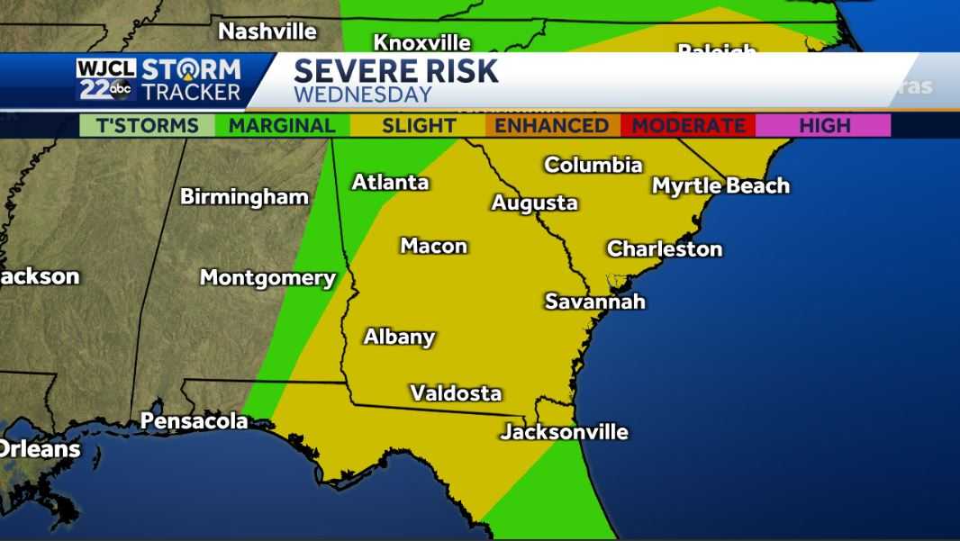 Another dry day but rain and storms likely on Wednesday - WJCL