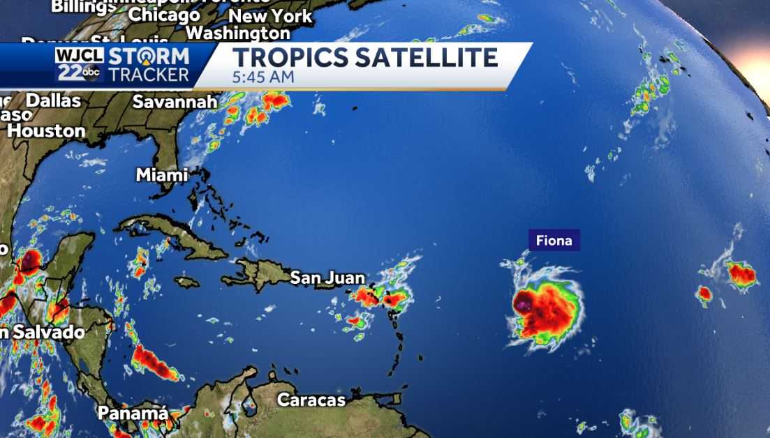 Lots of sun this afternoon. Tropical Storm Fiona latest track - WJCL