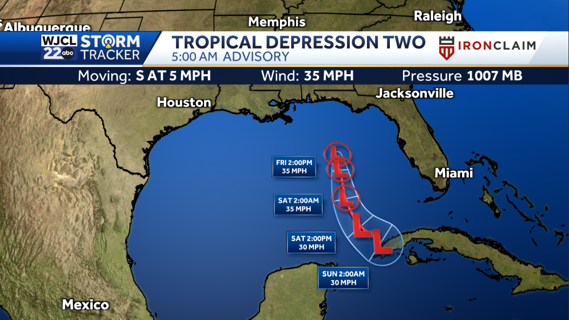 A few showers possible this weekend and the latest on TD #2 - WJCL