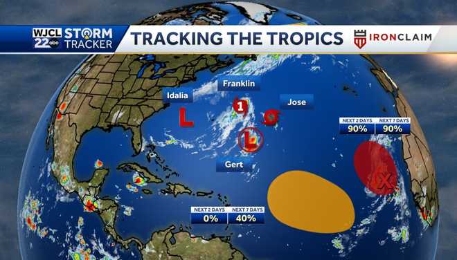 Tracking six areas in the Atlantic & the holiday weekend forecast