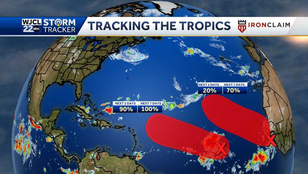Hot weather throughout the workweek and tracking the tropics - WJCL