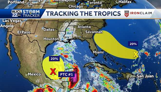 Tracking a chance for showers this week and the tropics