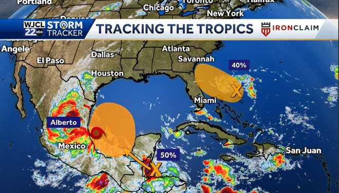 Tracking showers and thunderstorms by tomorrow and the tropics