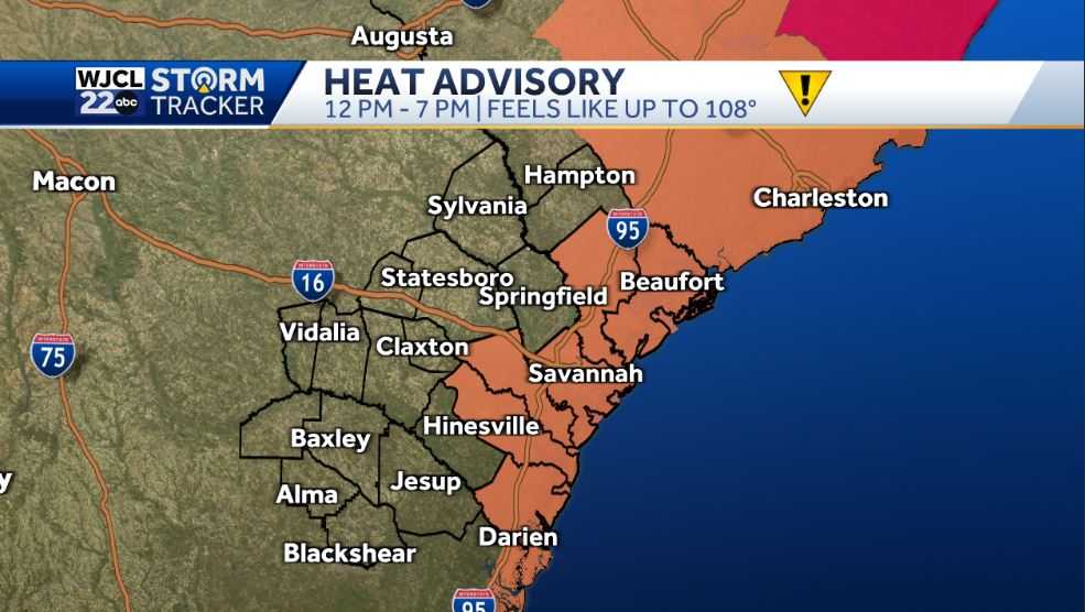 Savannah: Heat advisory issued for Coastal Georgia, Lowcountry