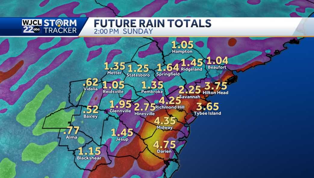 Wet weather for Mother's Day weekend with heavy rain at times - WJCL