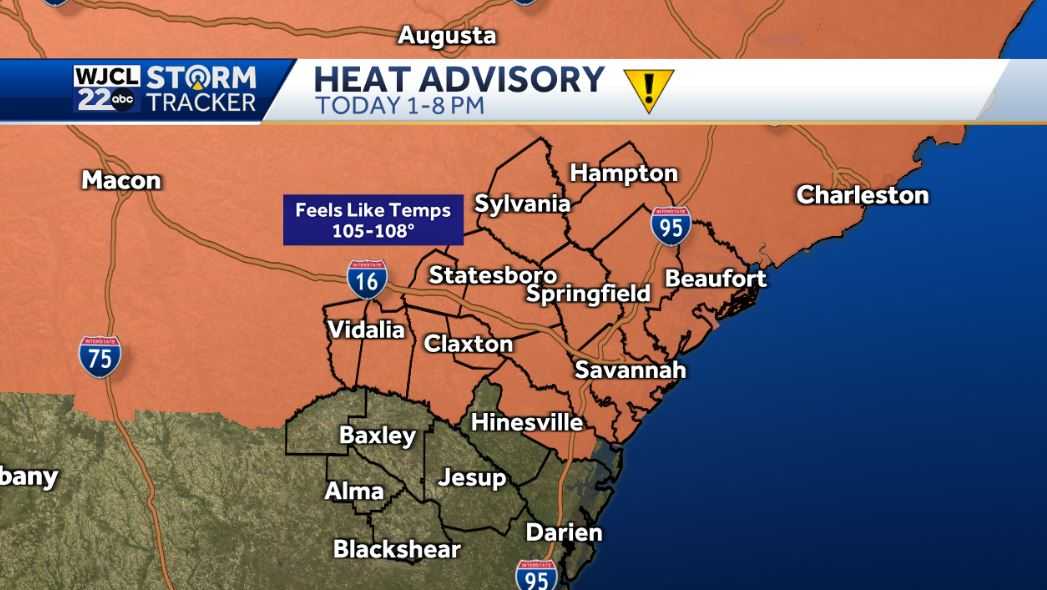 Dangerously hot temperatures today with Heat Advisory for Coastal Georgia and Lowcountry