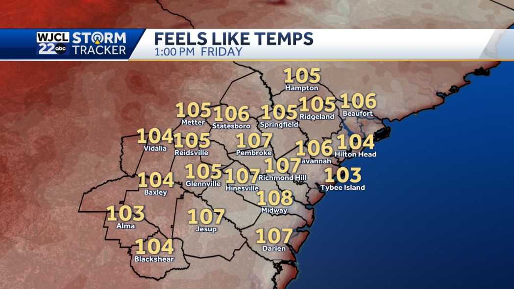 Impact Days this Weekend: Very hot for Coastal Georgia and Lowcountry