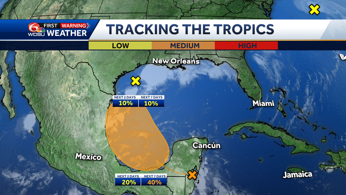 Increased flood risk in Louisiana according to Invest 90-L