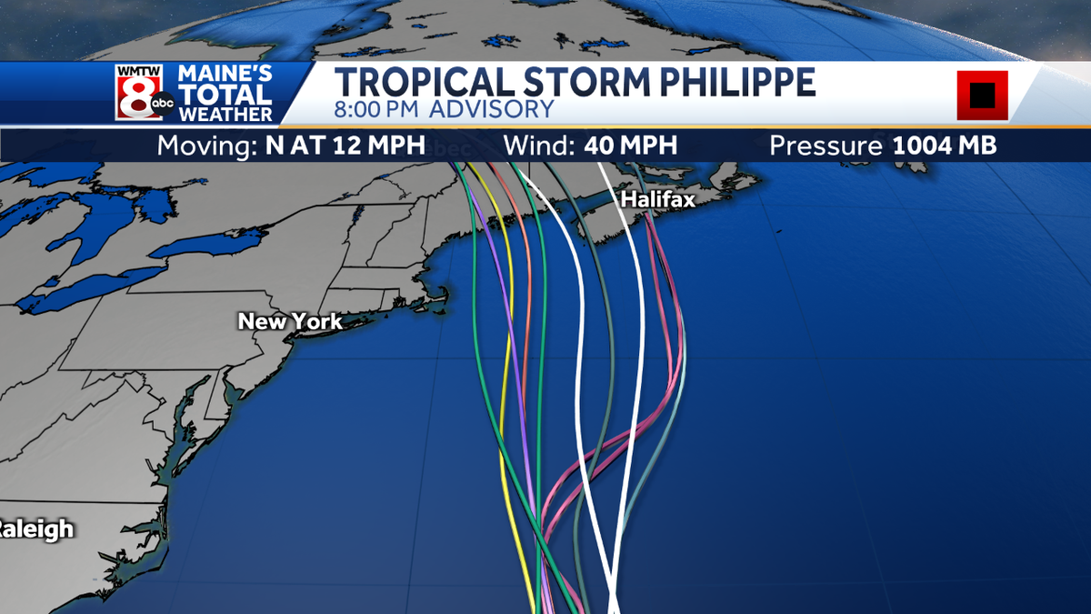 “Disorganized” Tropical Storm Philip is eyeing Maine with a forecast cone