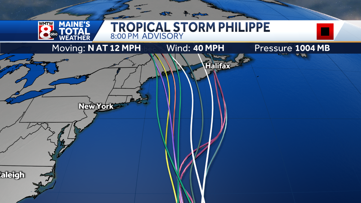 La tempesta tropicale “disorganizzata” Philip sta tenendo d’occhio il Maine con un cono di previsione