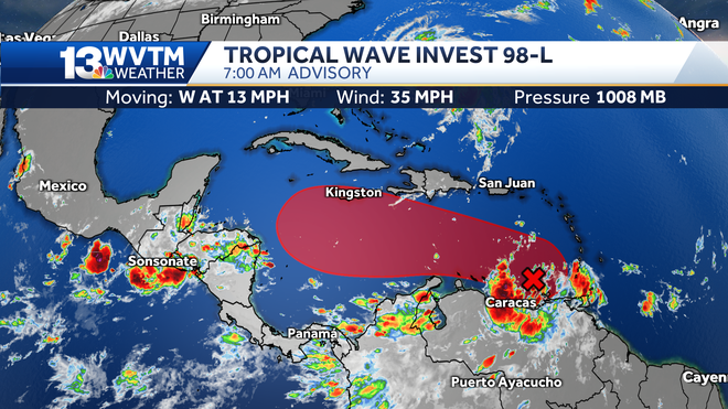 Tracking the Tropics: Invest 98-L forecast to strengthen, enter Gulf of ...