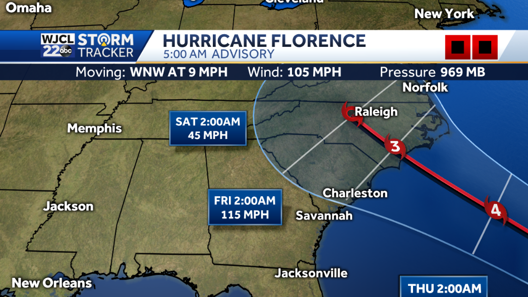 Tracking three hurricanes in the Atlantic. Chance for storms today