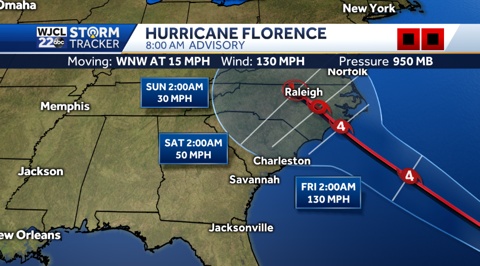 Tracking Hurricane Florence's Path