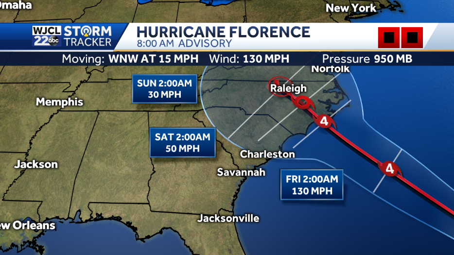 Tracking Hurricane Florence's path