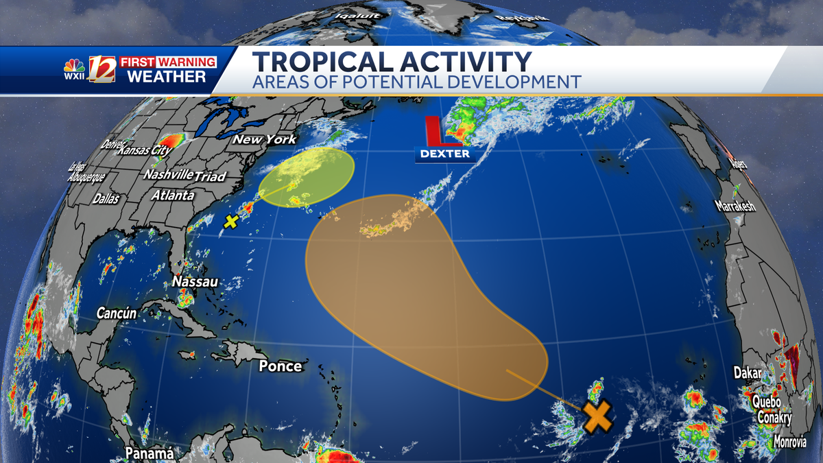 Active Atlantic! Low developing near North Carolina coast has a chance to become tropical