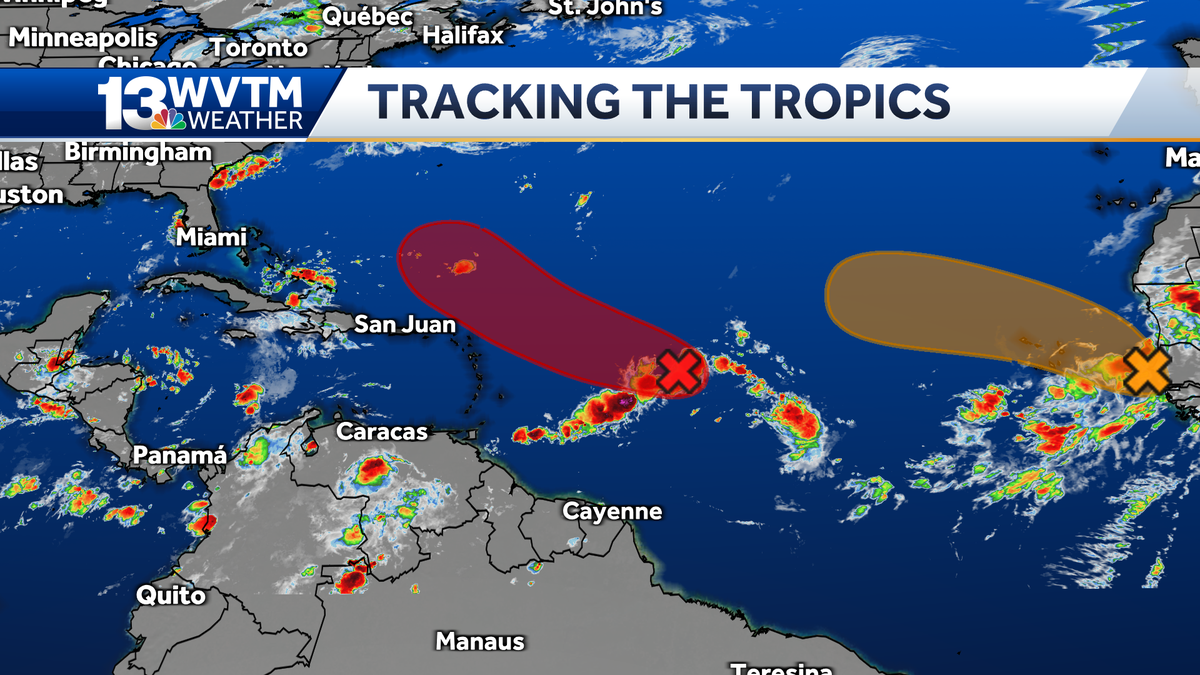 Tropical waves in the Atlantic are forecast to strengthen