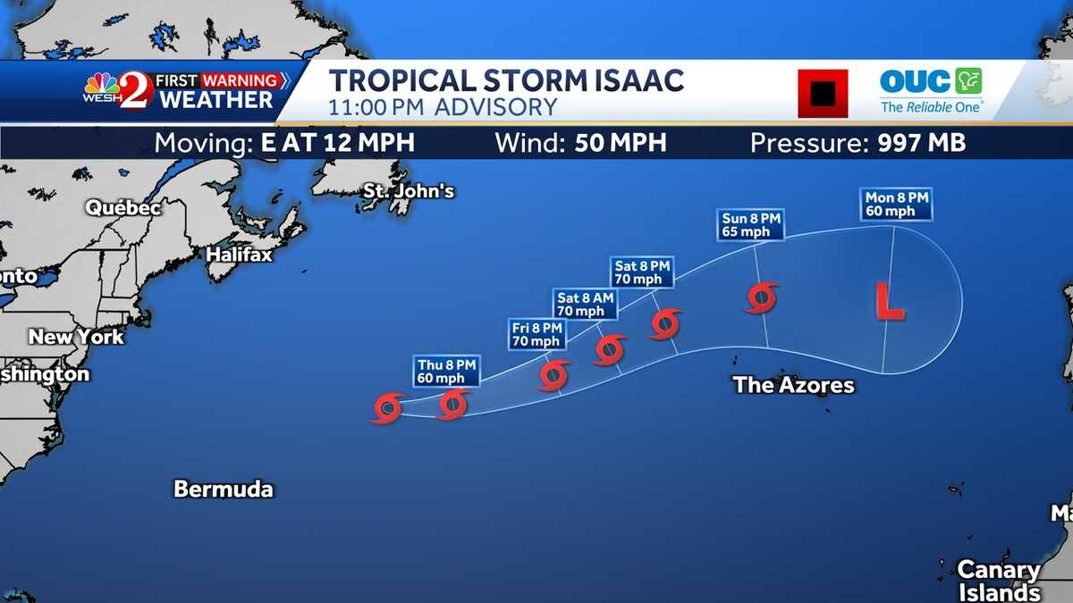 Tropical Storm Isaac forms, poses no threat to United States