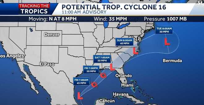 Tropical system on October 17, 2019 Tropical system on October 17, 2019