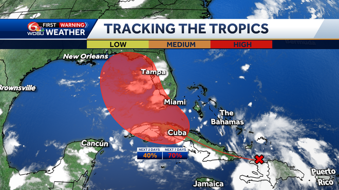 New Orleans weather forecast tropical outlook Gulf hurricane