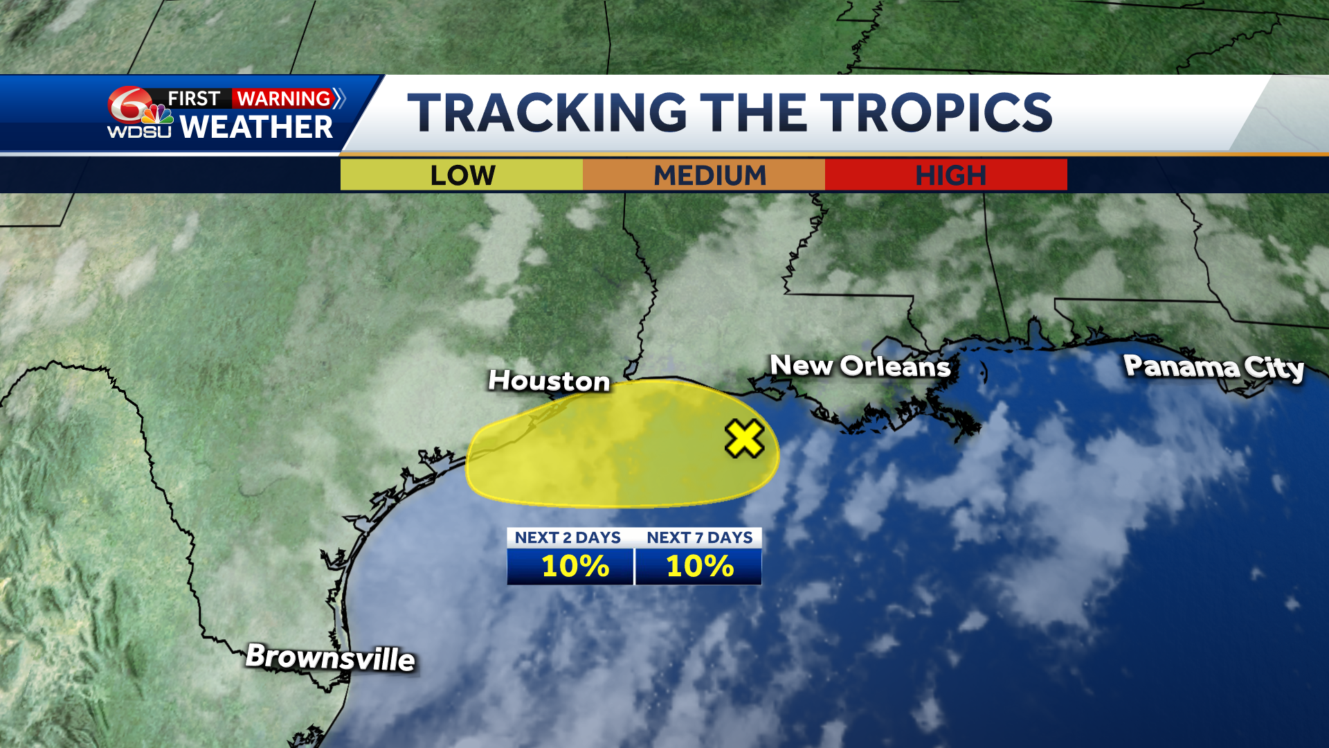 New Orleans weather weekend forecast high temp rain chance tropic - WDSU