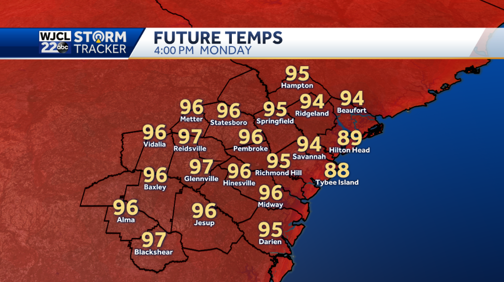 Another hot one today. Much needed rain in the forecast - WJCL