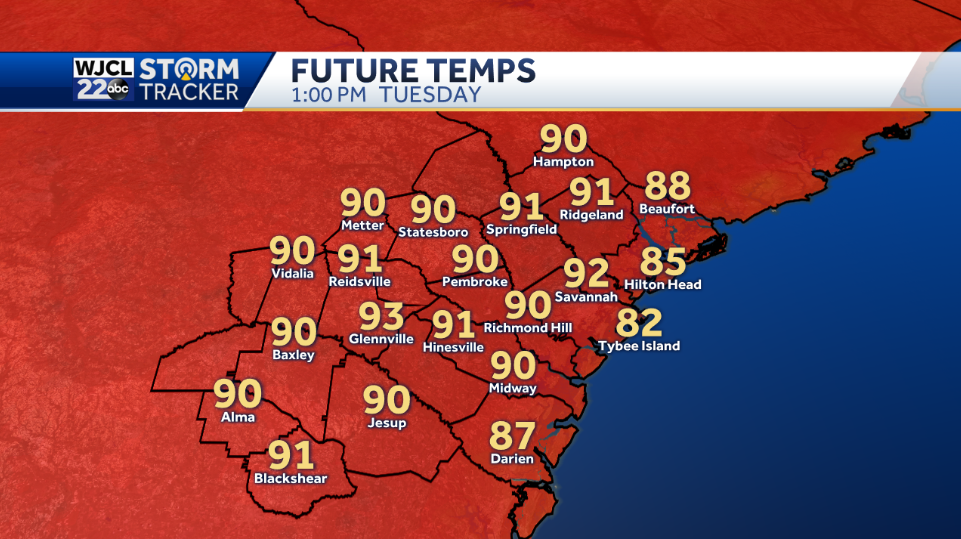 More hot and humid weather this afternoon - WJCL