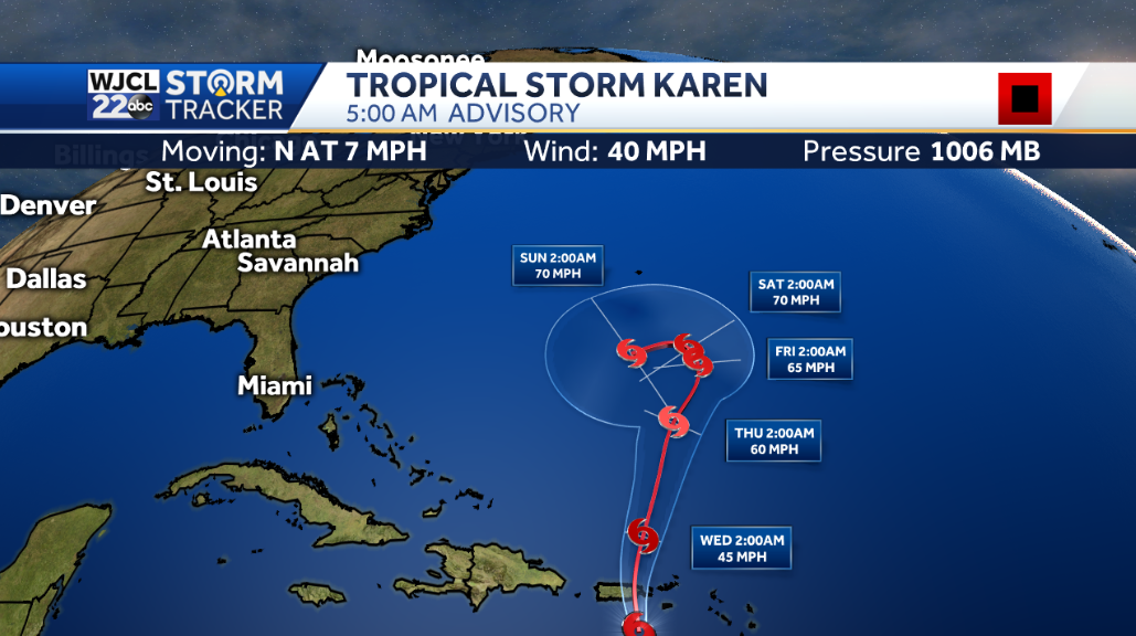 Tracking hot weather and three tropical storms - WJCL